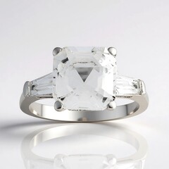 Anello in argento con Topazio Bianco