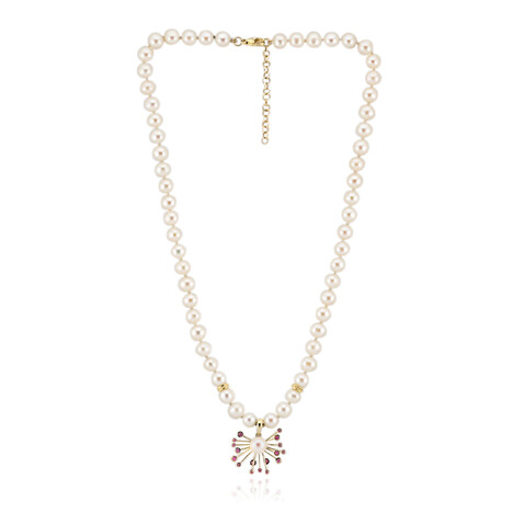 Collier en or et Perle blanche de culture d'eau douce (Michelle Albala)