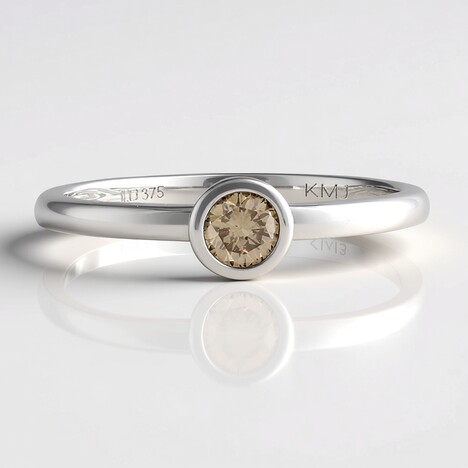 Anello in oro con Diamante Champagne I2 (KM by Juwelo)