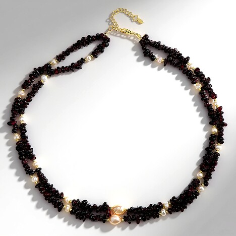 Collana in argento con Granato Mozambico