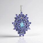 Pendentif en argent et Topaze bleu ciel