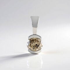 Ciondolo in argento con Diamante Champagne I3