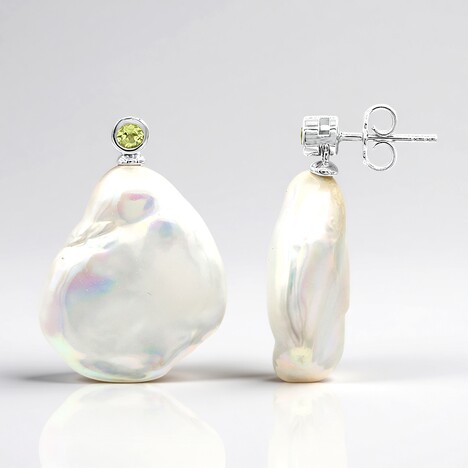 Orecchini in argento con Perla di Acqua Dolce (TPC)