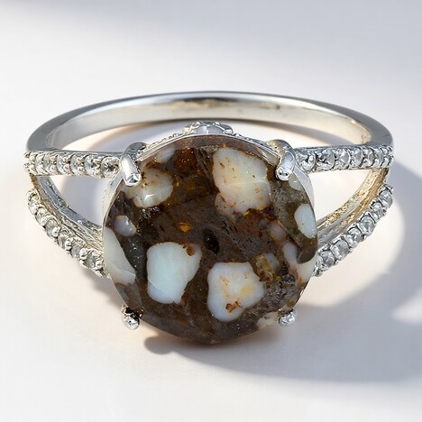 Anello in argento con Quarzo Dinosauro