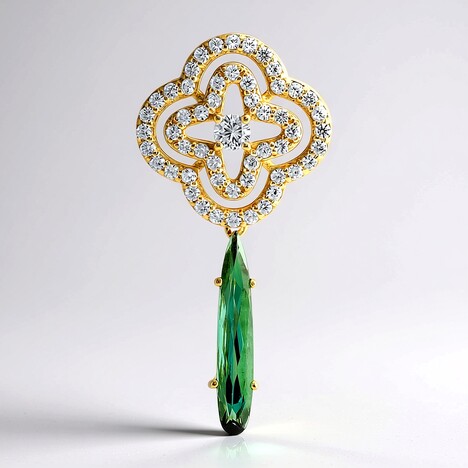 Ciondolo in argento con Indicolite (Adela Silber)