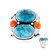 Anillo en plata con Turquesa azul del Mohave Kingman (Jones Lee)