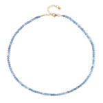 Brasilianischer Aquamarin-Silberhalskette (Adela Silber)