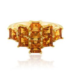 Bague en argent et Citrine Madère