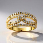 Anello in oro con Diamante SI1 (G) (Annette)