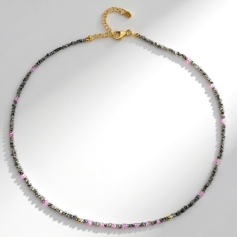 Collana in argento con Diamante Color Argento (Riya)