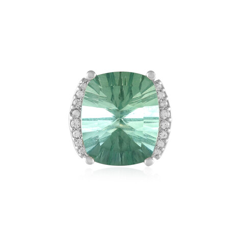 Colgante en plata con Fluorita verde