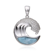 Larimar-Silberanhänger