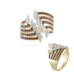 Zilveren ring met zirkonen