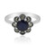 Bague en argent et Saphir bleu