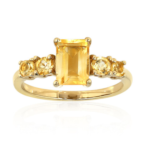 Bague en argent et Citrine