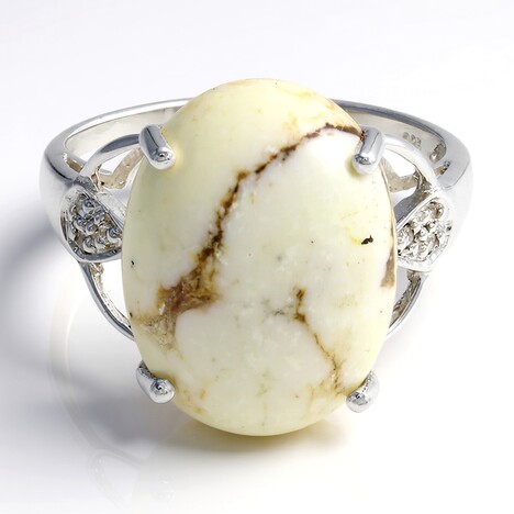 Anello in argento con Magnesite