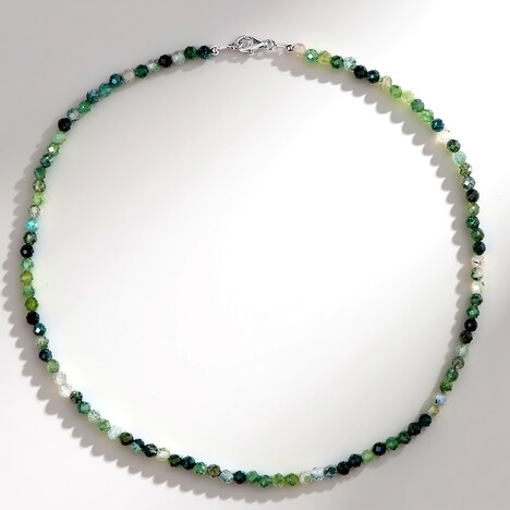 Collana in argento con Agata Muschiata