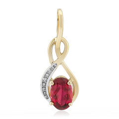 Ciondolo in oro con Rubellite Brasiliana AAA