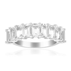 Weißer Topas-Silberring