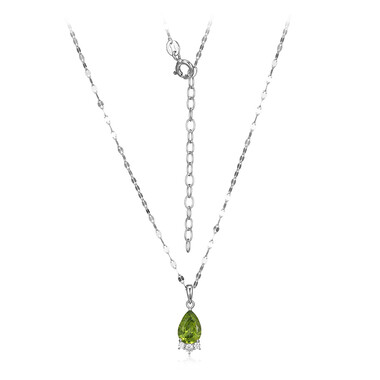 Peridot-Silberhalskette