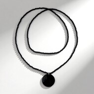 Schwarzer Onyx-Silberhalskette