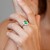 Bague en argent et Grenat vert menthe de Merelani