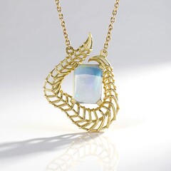Collana in oro con Opale di Welo (Ornaments by de Melo)
