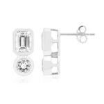 Weißer Kunzit-Silberohrringe (Pallanova)