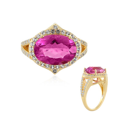 Anello in argento con Fluorite Rosa del Messico