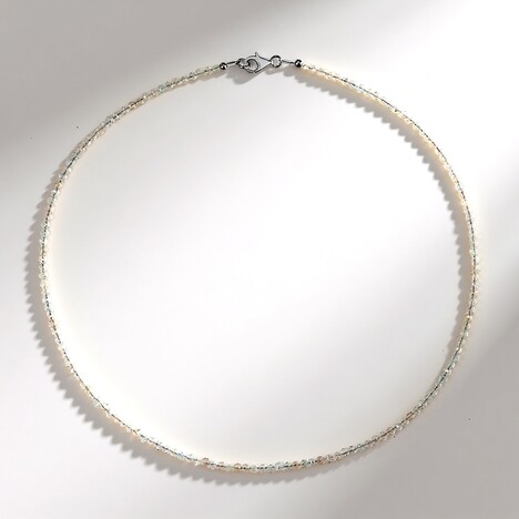 Collana in argento con Topazio Bianco
