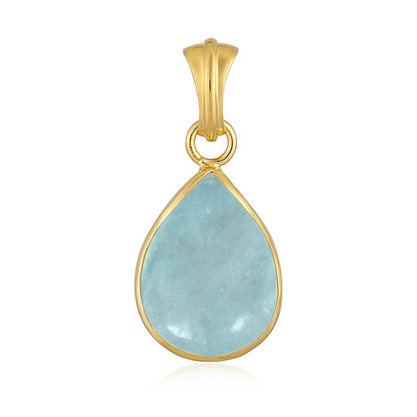 Pendentif en argent et Aigue-marine du Brésil (Bali Barong)