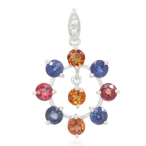 Edelstein-Silberanhänger