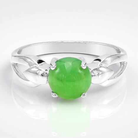 Anello in argento con Crisoprasio Imperiale