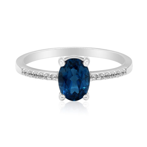 Londonblauer Topas-Silberring