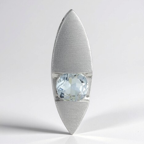 Ciondolo in argento con Quarzo Bianco (MONOSONO COLLECTION)