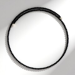 Collana rigida in acciaio con Spinello Nero (Riya)