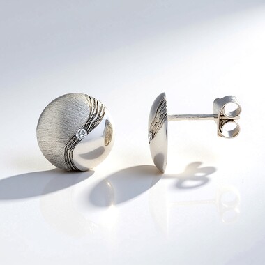 Orecchini in argento con Diamante PK (H)