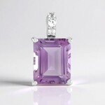 Ciondolo in argento con Ametista Rose de France