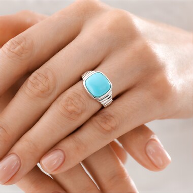 Anello in argento con Turchese Sleeping Beauty