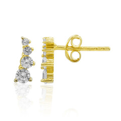 Edelstein-Silberohrringe