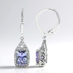 Orecchini in oro con Tanzanite (non riscaldata)