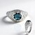 Anello in argento con Topazio Blu Londra