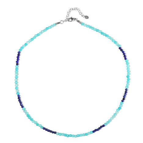 Edelstein-Silberhalskette