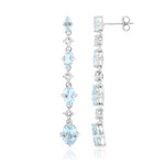 Himmelblauer Topas-Silberohrringe