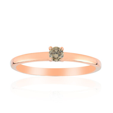 Anillo en oro con Diamante rosa de Francia de Argyle SI1 (Annette)
