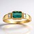 Anello in oro con Tormalina Verde di Benedito