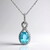 Collana in oro con Apatite Blu