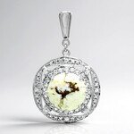 Ciondolo in argento con Magnesite