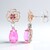 Orecchini in argento con Opale Rosa dell'Etiopia (Gems en Vogue)
