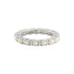 Zilveren ring met zoetwater kweekparels
